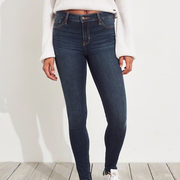 Hollister Denim - Hollister high waisted dark wash jeans